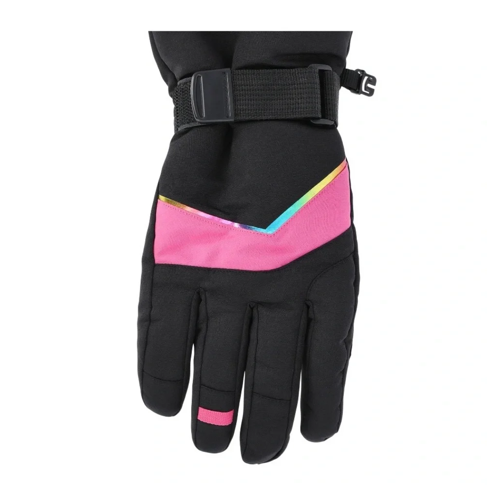 ❄️$11❄️NEW OZARK TRAIL Technical Ski Gloves Black Pink Small Medium Girl’s